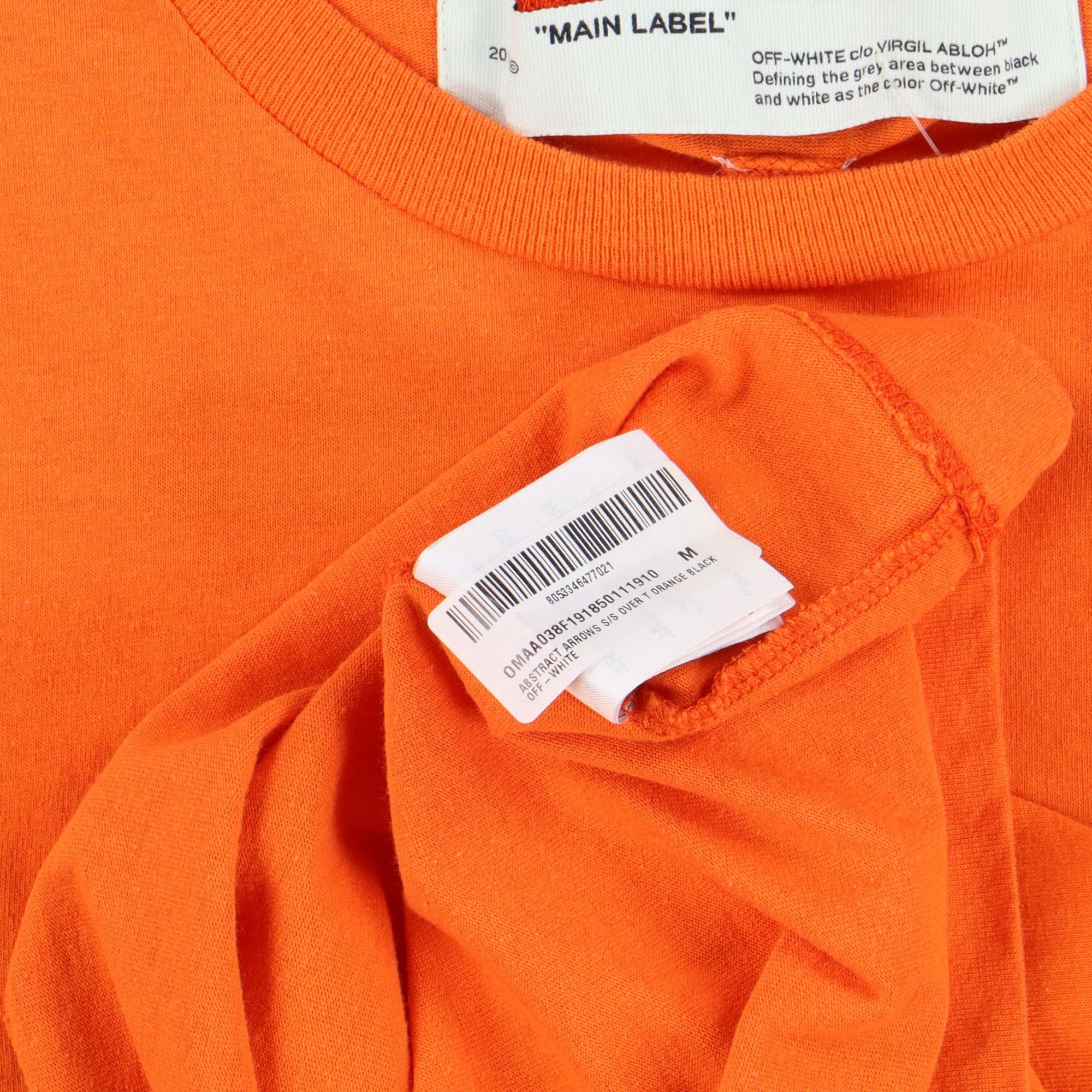 Off-White Orange Embroidered Scribble Arrows Oversized Logo T-Shirt Size US M / EU 48-50 / 2 - 8 Thumbnail