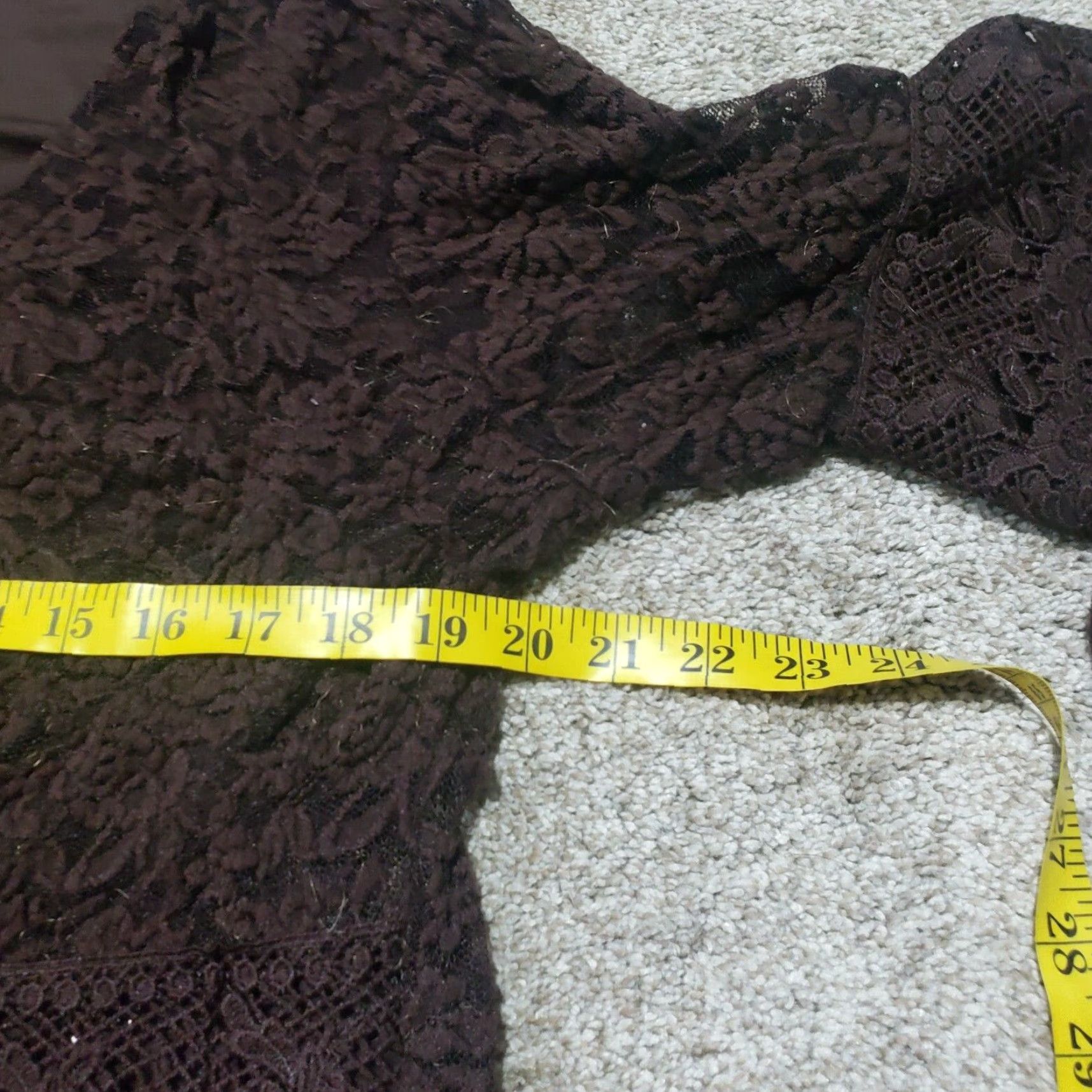 Vintage Indigo Shirt Bohemian Tunic Top Lace Half Sleeve Women L Brown Indigo Shirt Boho Lace Tunic Top Size L / US 10 / IT 46 - 5 Thumbnail