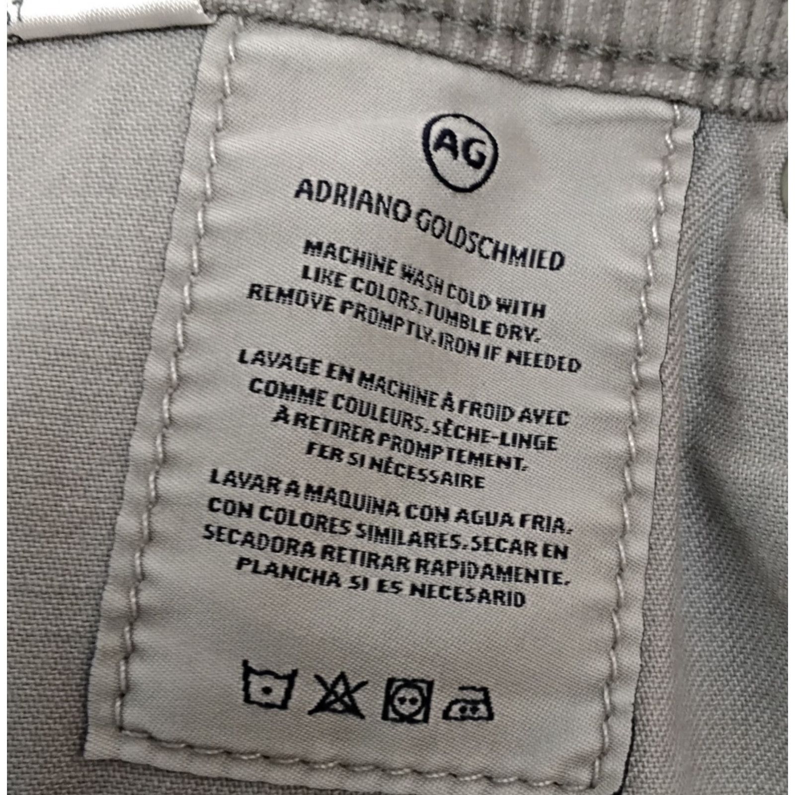 AG Adriano Goldschmied AG Adriano Goldschmied Cords The Tellis Men's 31x34 Gray NWT Size US 31 - 11 Thumbnail