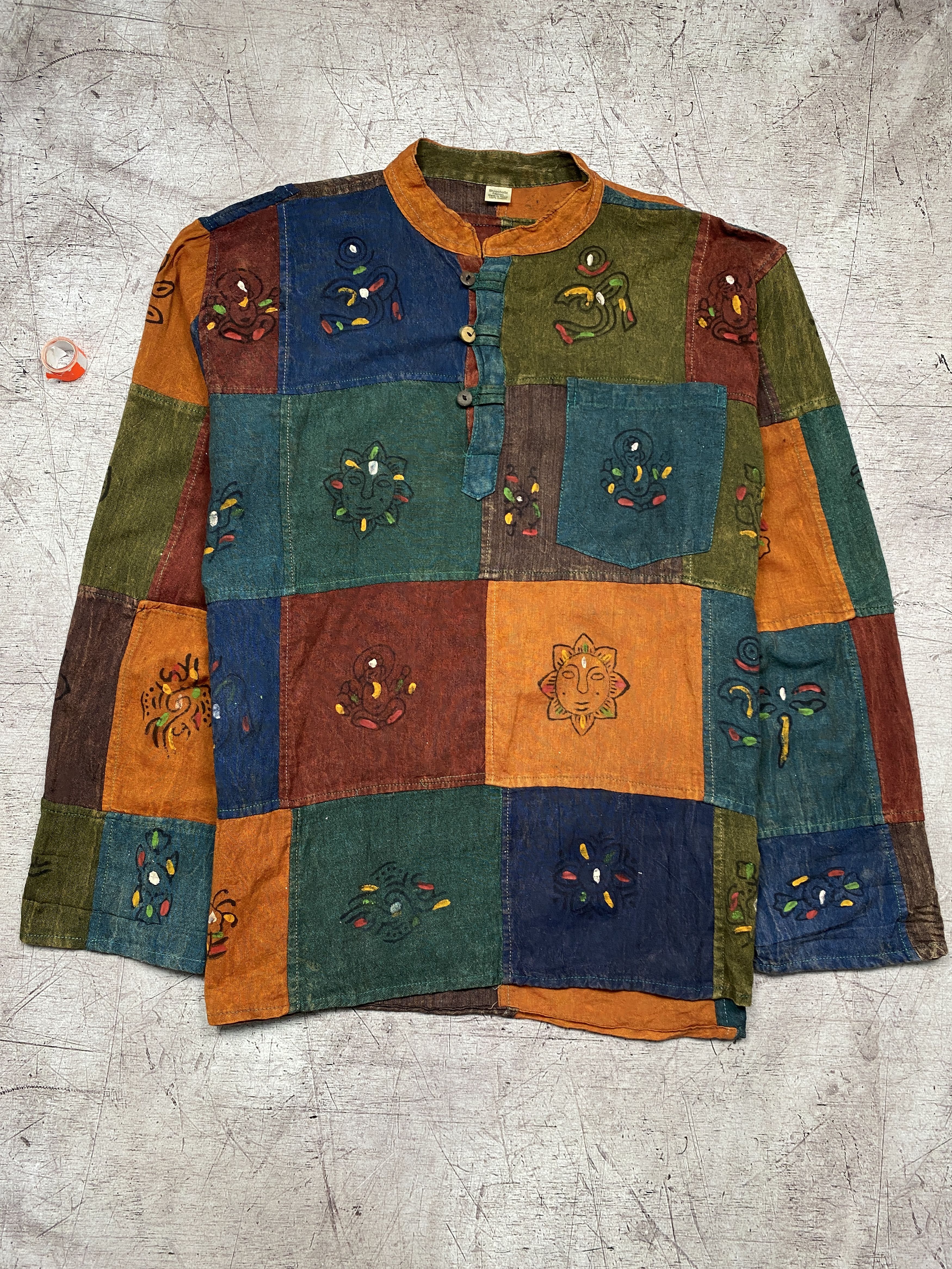 Vintage Vintage Patchwork Shirt Made in Nepal Size US XXL / EU 58 / 5 - 1 Thumbnail