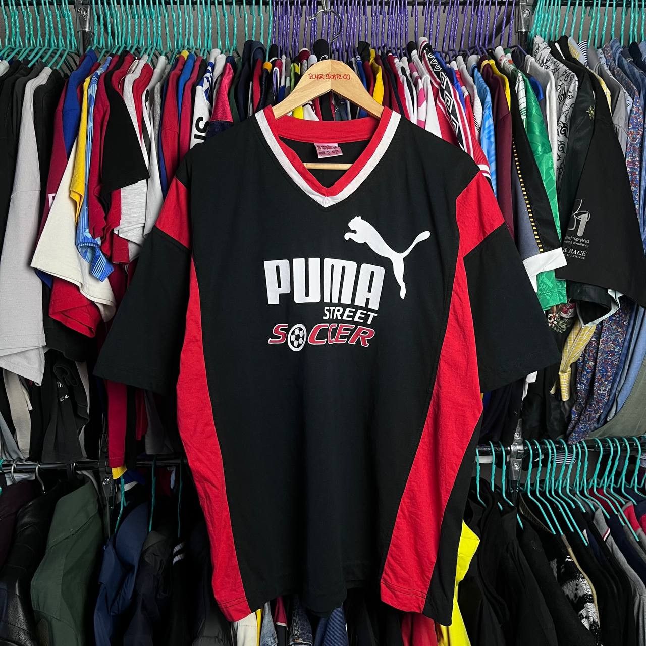 Puma Vintage 90s Puma Street Soccer Cup Tshirt Retro Football Size US L / EU 52-54 / 3 - 2 Thumbnail