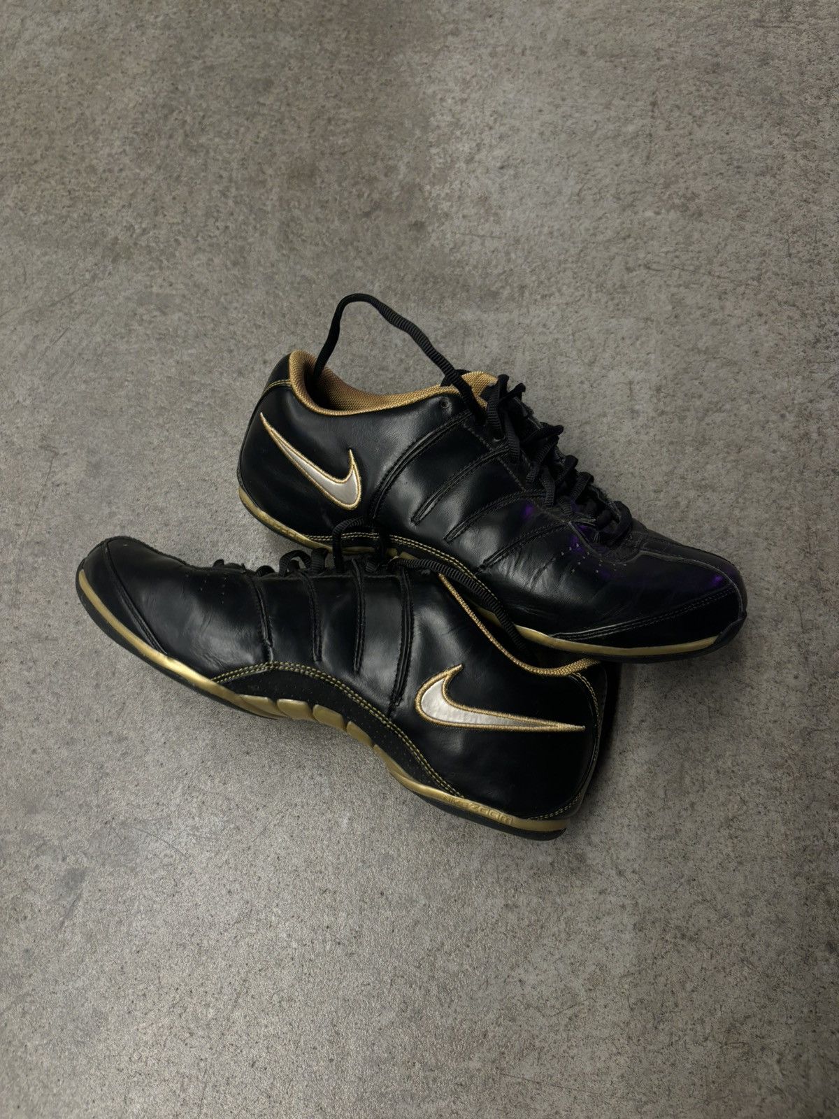 Nike Rare Leather Sneakers 90s Nike Swoosh Black Grailed