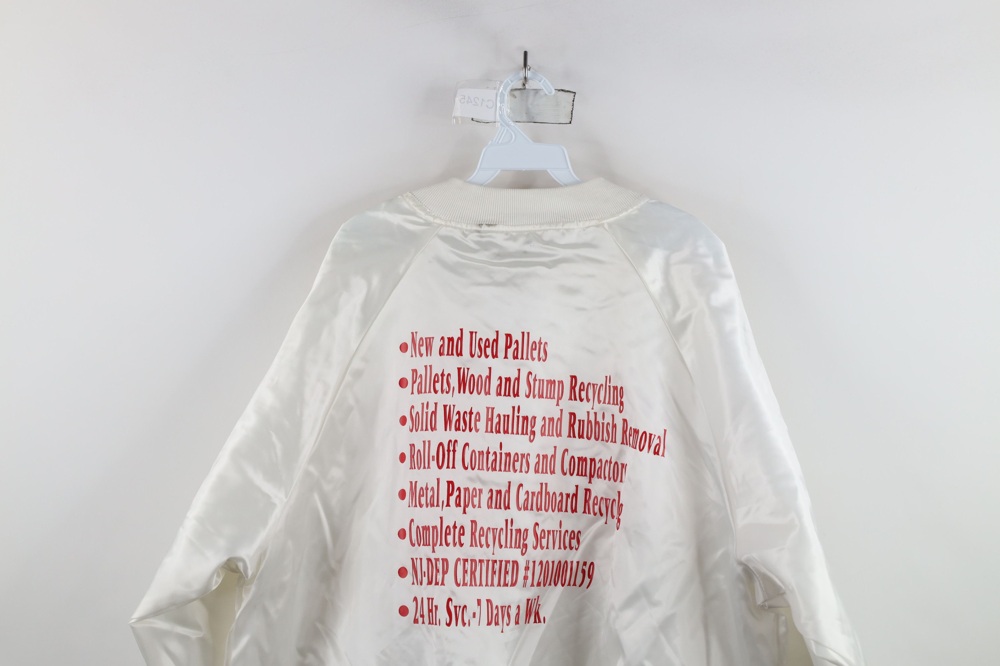 Vintage Vinage 80s 90s Streetwear Satin Bomber Jacket White USA Size US XXL / EU 58 / 5 - 15 Thumbnail