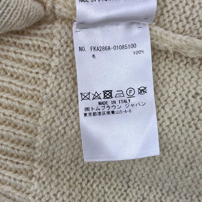 Thom Browne Thom Browne Size 42Beige Wool Classic logo Sweater 2501-Nex Size US XS / EU 42 / 0 - 6 Thumbnail