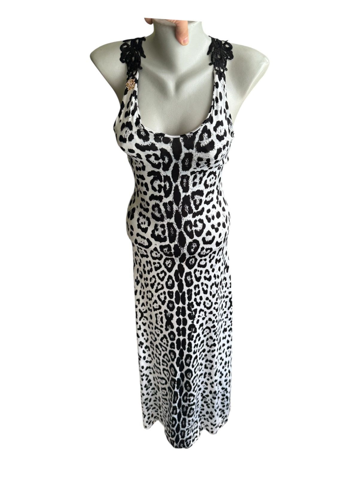 Roberto Cavalli Vintage 2006 Roberto Cavalli Lace Leopard Print Slim Dress Size S / US 4 / IT 40 - 4 Thumbnail