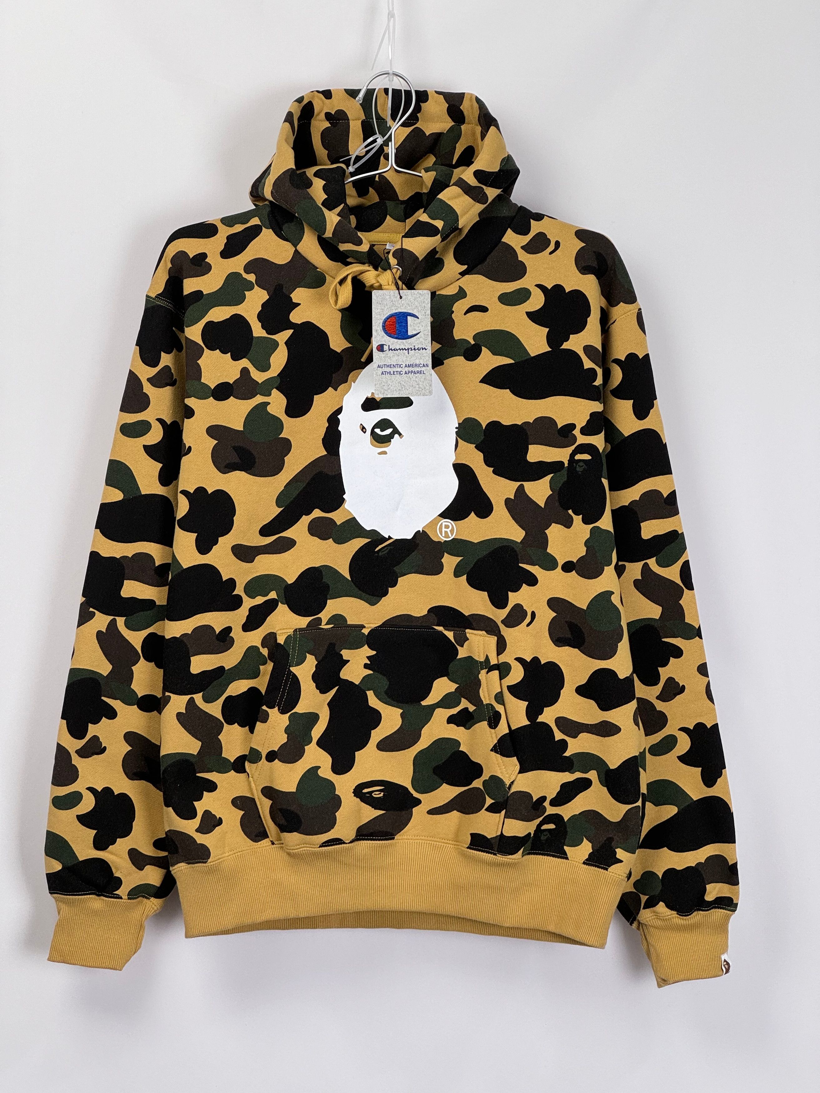 Bape Champion NEW WITH TAG BAPE x Champion Camo Pullover Hoodie Grailed