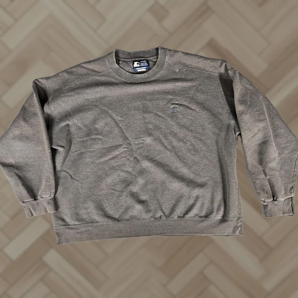 Starter Starter Sweatshirt Men's 2XL Gray Heavyweight Pullover Long Sleeve Size US XXL / EU 58 / 5 - 1 Thumbnail