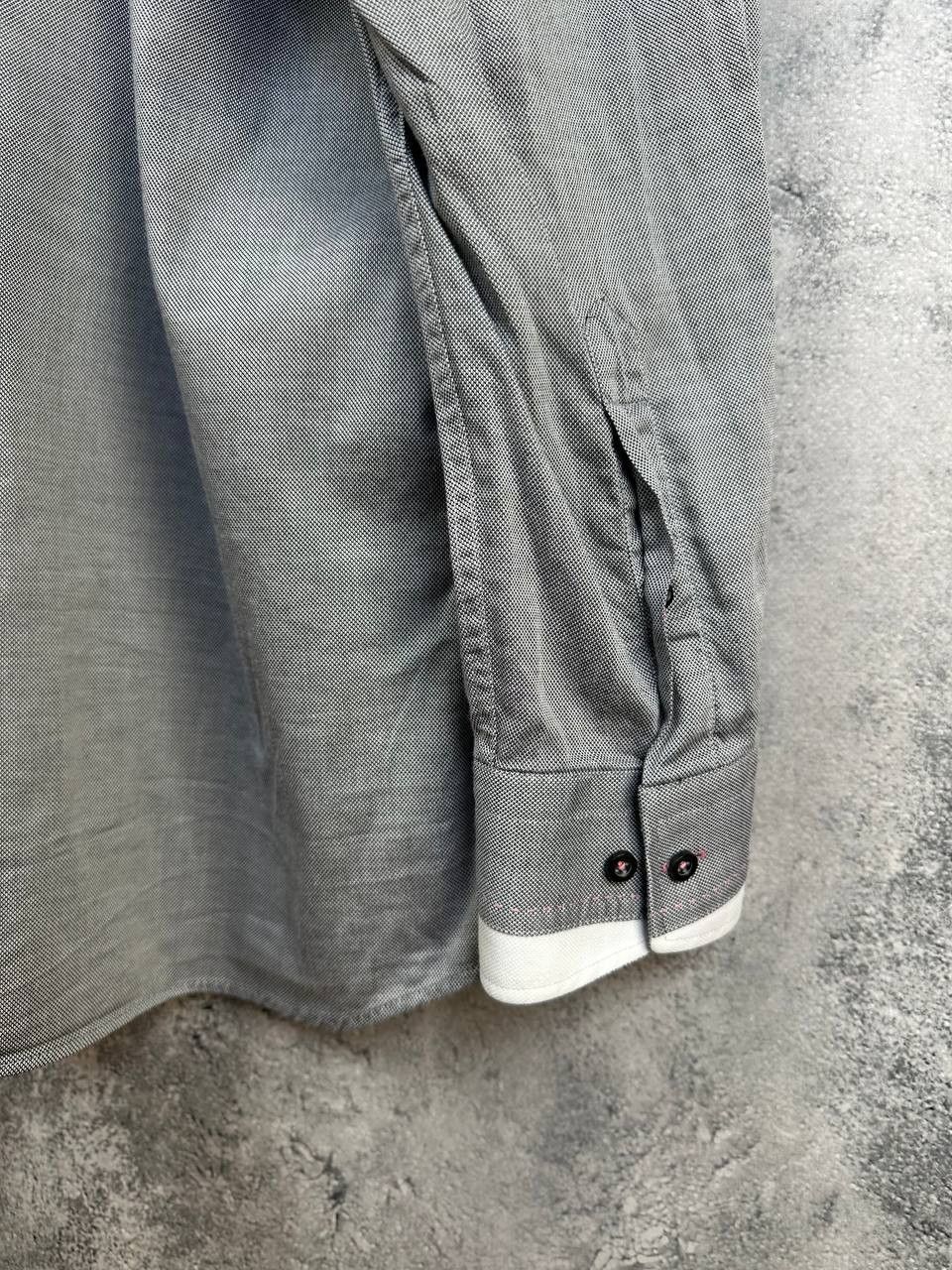 Other Claudio Lugli Italy Grey Micro Pattern Shirt Contrast Trim Size US XXL / EU 58 / 5 - 9 Thumbnail