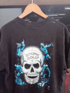 Stone Cold Steve Austin 3:16 WWF WWE Skulls Football Jersey Vintage Medium