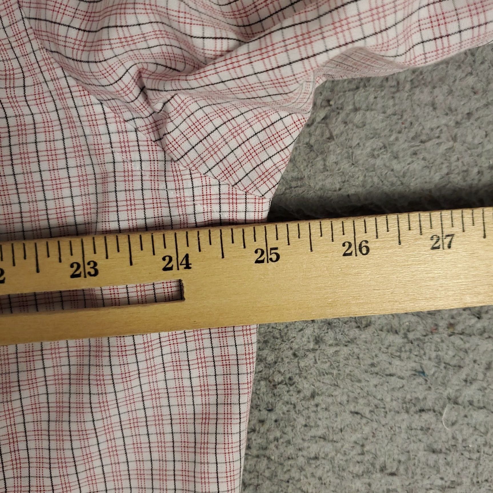 Brooks Brothers Brooks Brothers Dress Shirt Men's 17 Red Plaid Long Sleeve Button Up 100% Cotton Regular Fit Non-Iron Size 46R - 5 Thumbnail