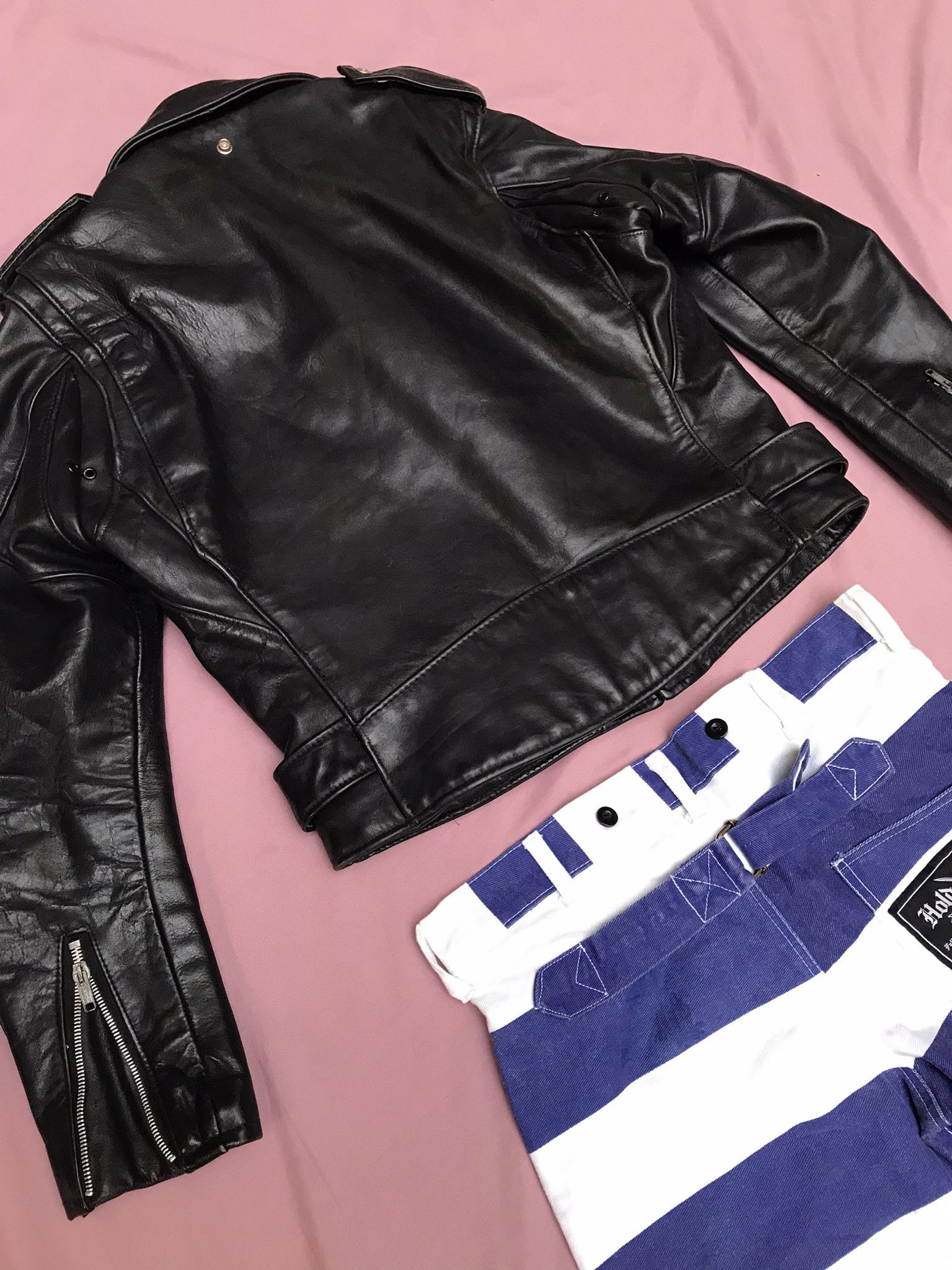 Schott SCHOTT NYC made in USA black leather perfecto nwot condition Size US S / EU 44-46 / 1 - 11 Thumbnail