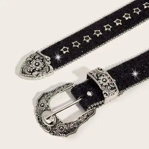 Other Glittering PU Leather Belt Size ONE SIZE - 8 Thumbnail