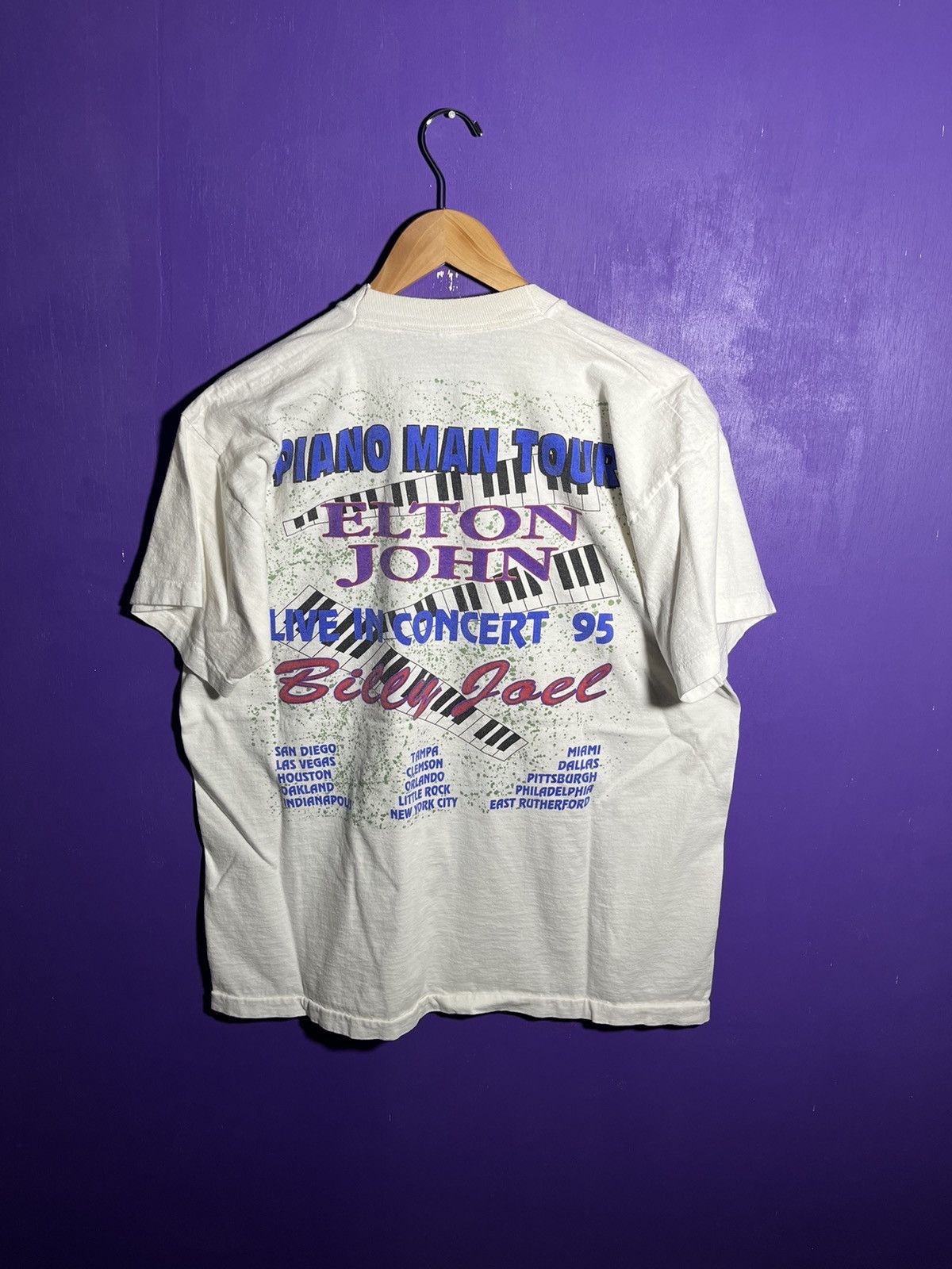 Vintage 1995 Elton John/Billy Joel concert t-shirt