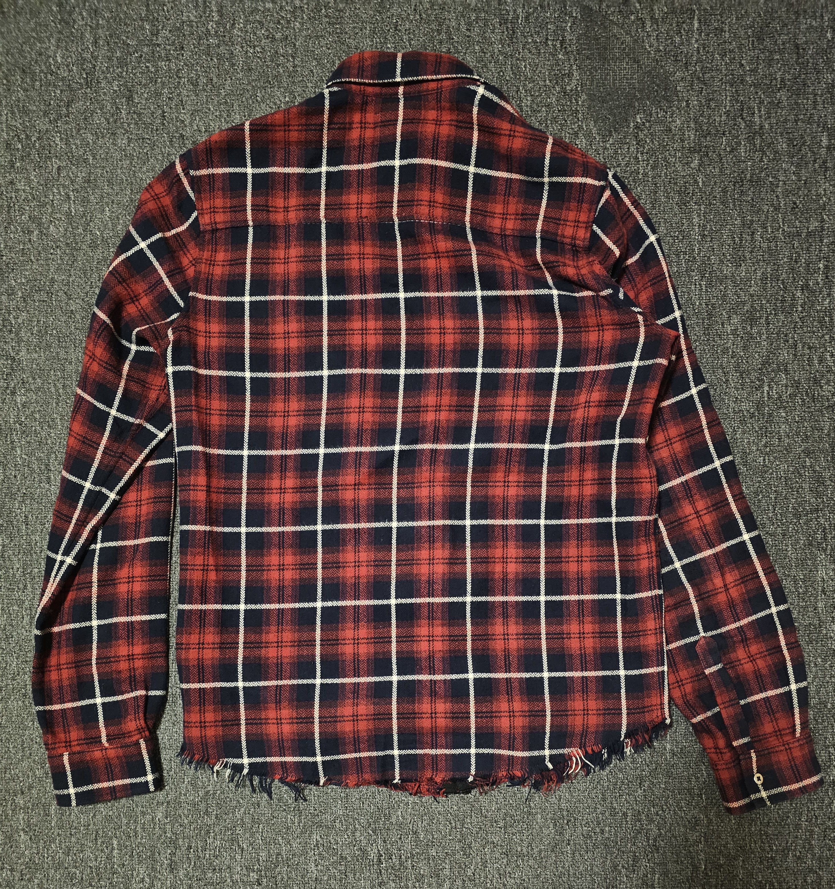 Amiri AMIRI Men's Red Plaid Shirt Size M Size US M / EU 48-50 / 2 - 2 Thumbnail