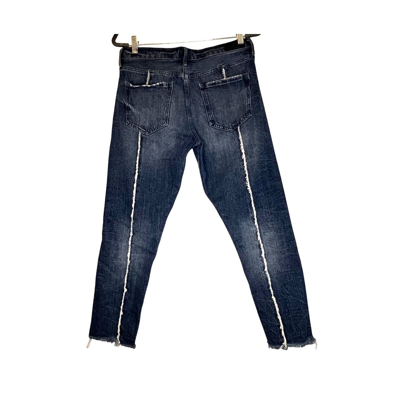 Express Express Vintage High Rise Button Fly Raw Hem Jeans Size 6 Size 28" / US 6 / IT 42 - 3 Thumbnail
