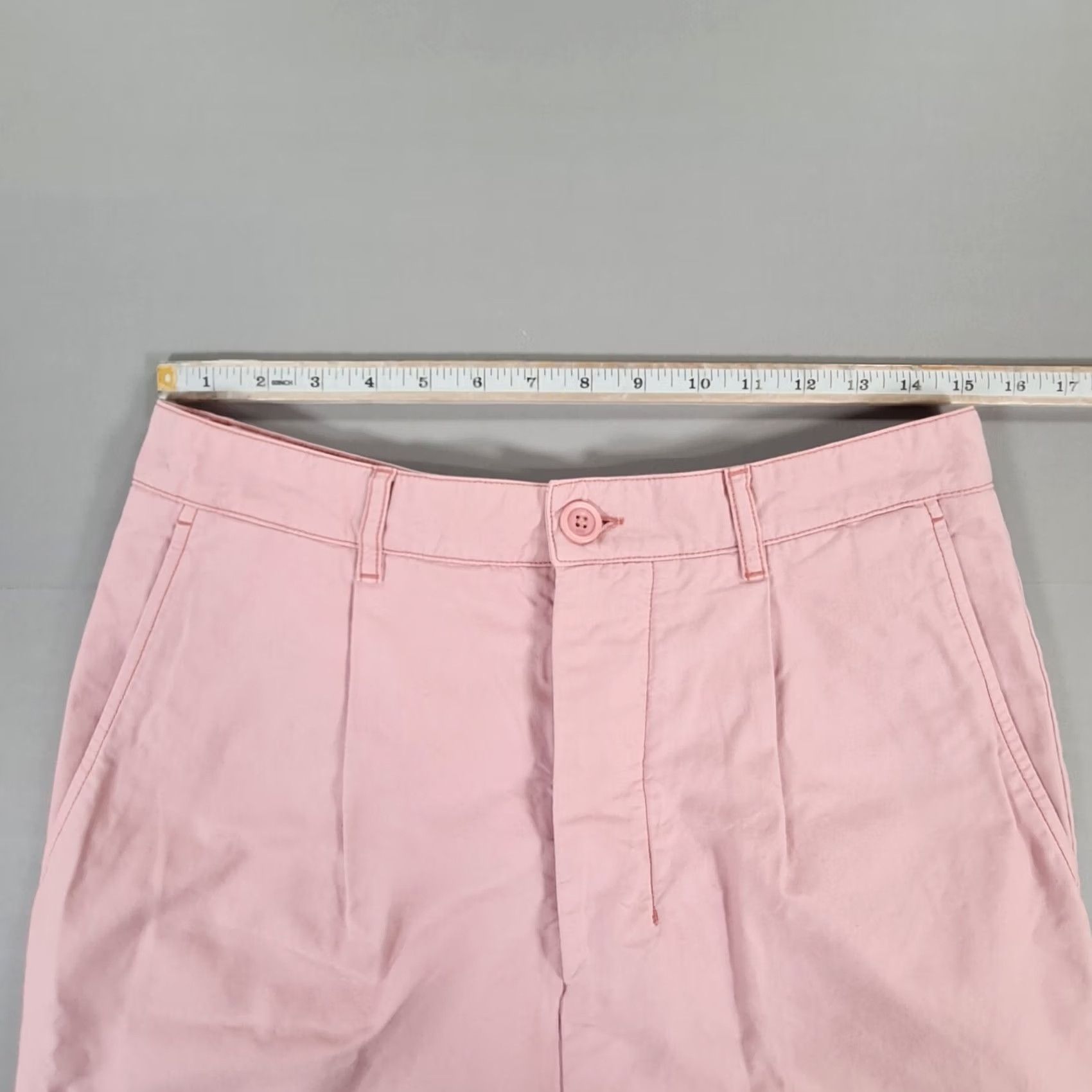 Vintage AMI Paris Mens Trousers Pink Small Carrot Fit Cropped Pants Pleated Size US 29 - 5 Thumbnail