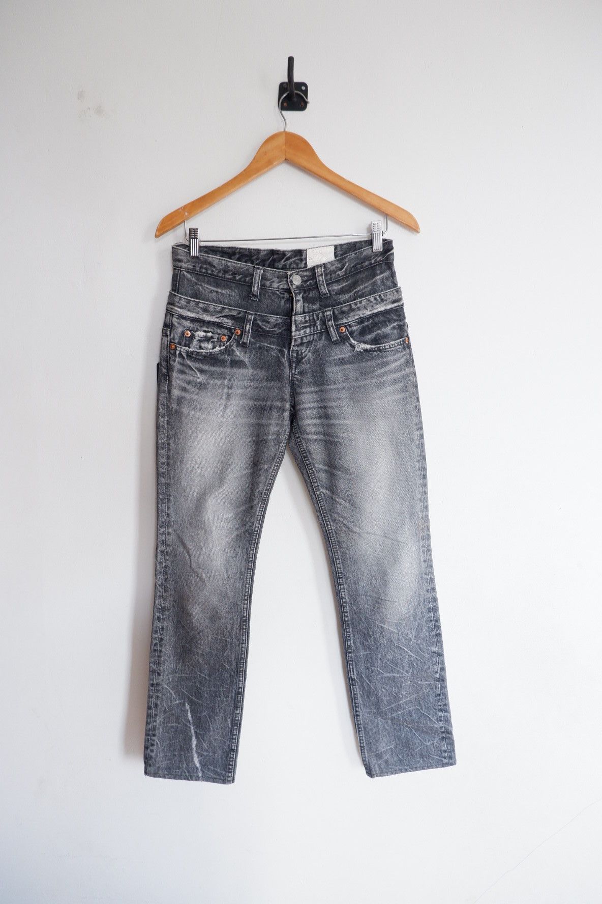 If Six Was Nine Antgauge Double Waist Distressed Jeans Size US 28 / EU 44 - 1 Thumbnail