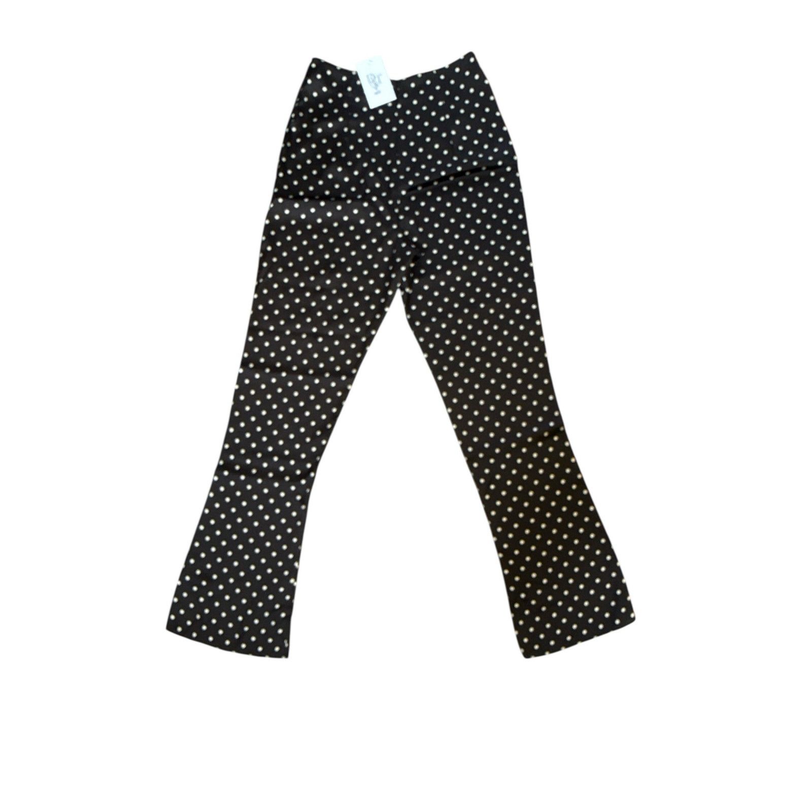 REVOLVE L’Academie X Revolve Womens Polka Dot Aiko Flare Satin Pant Size 26" / US 2 / IT 38 - 6 Thumbnail