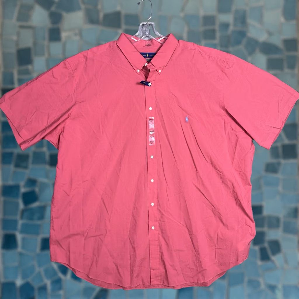 Polo Ralph Lauren Ralph Lauren Polo Shirt Men 4XLT Stretch Cotton Blue Pony Button Down New w Tags Size US XXL / EU 58 / 5 - 1 Thumbnail