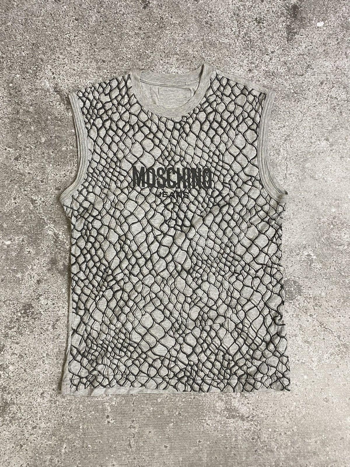 Moschino Moschino Rip Off Snake Skin Tanktop Size US L / EU 52-54 / 3 - 1 Thumbnail