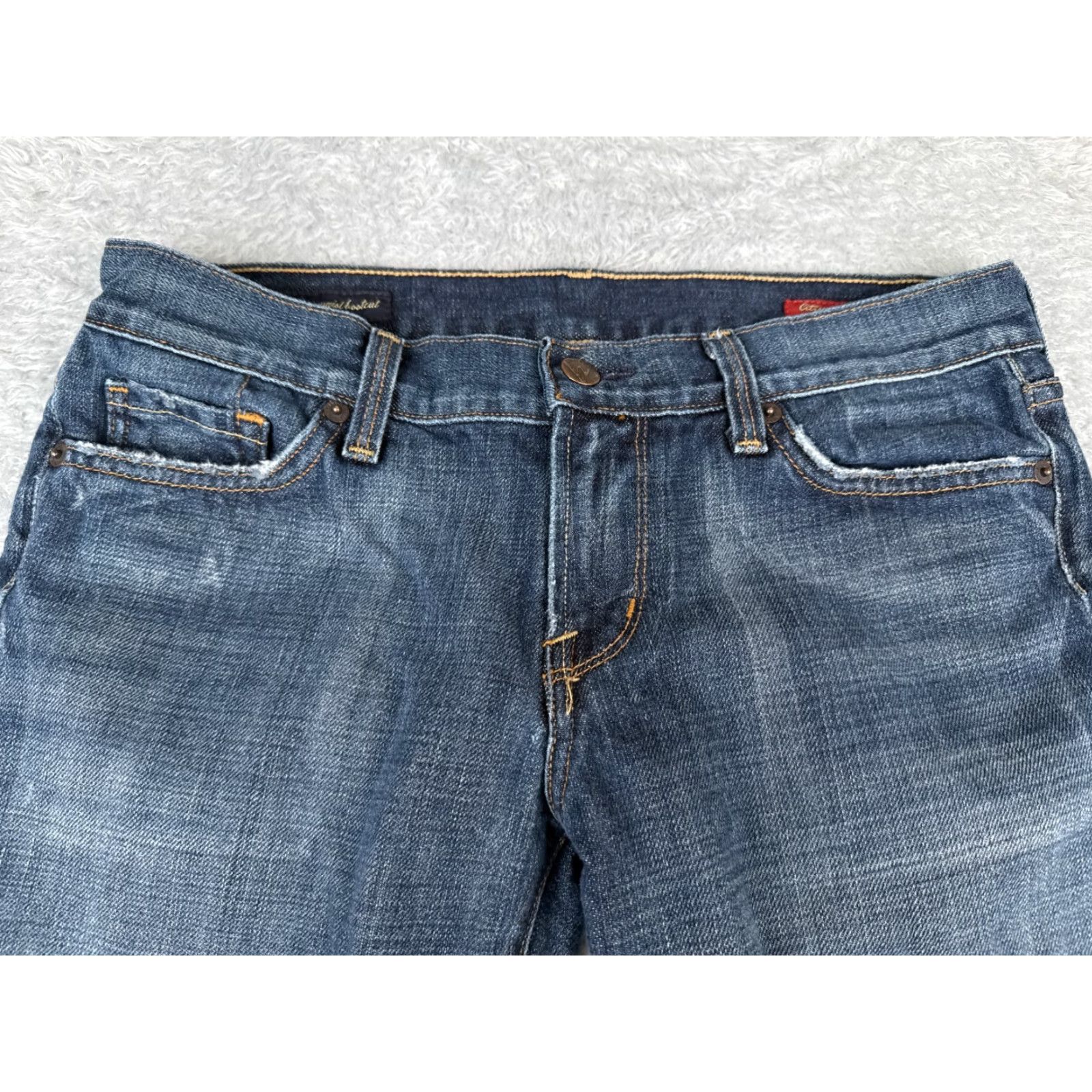 Citizens Of Humanity Citizens of Humanity Women's Jeans 29 Blue Denim Kelly 001 Low Rise Bootcut 30x31 Distressed Relaxed Fit Size 29" - 4 Thumbnail