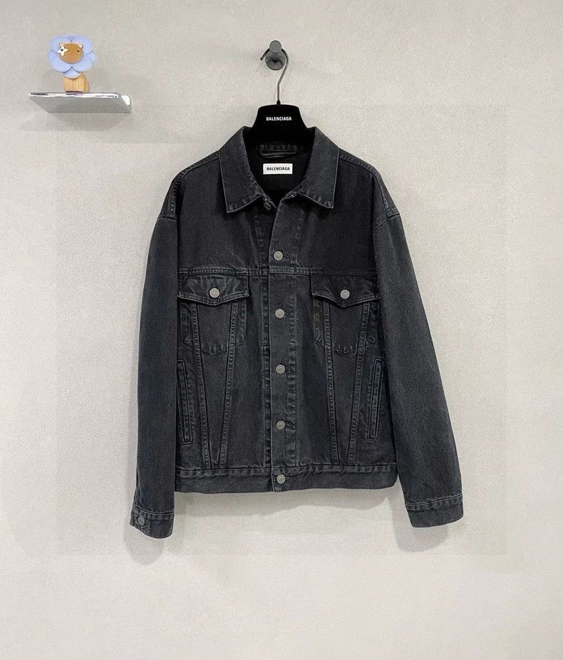 Balenciaga Balenciaga size 34 Black Diamond Studs Denim Jacket Size S / US 4 / IT 40 - 1 Thumbnail
