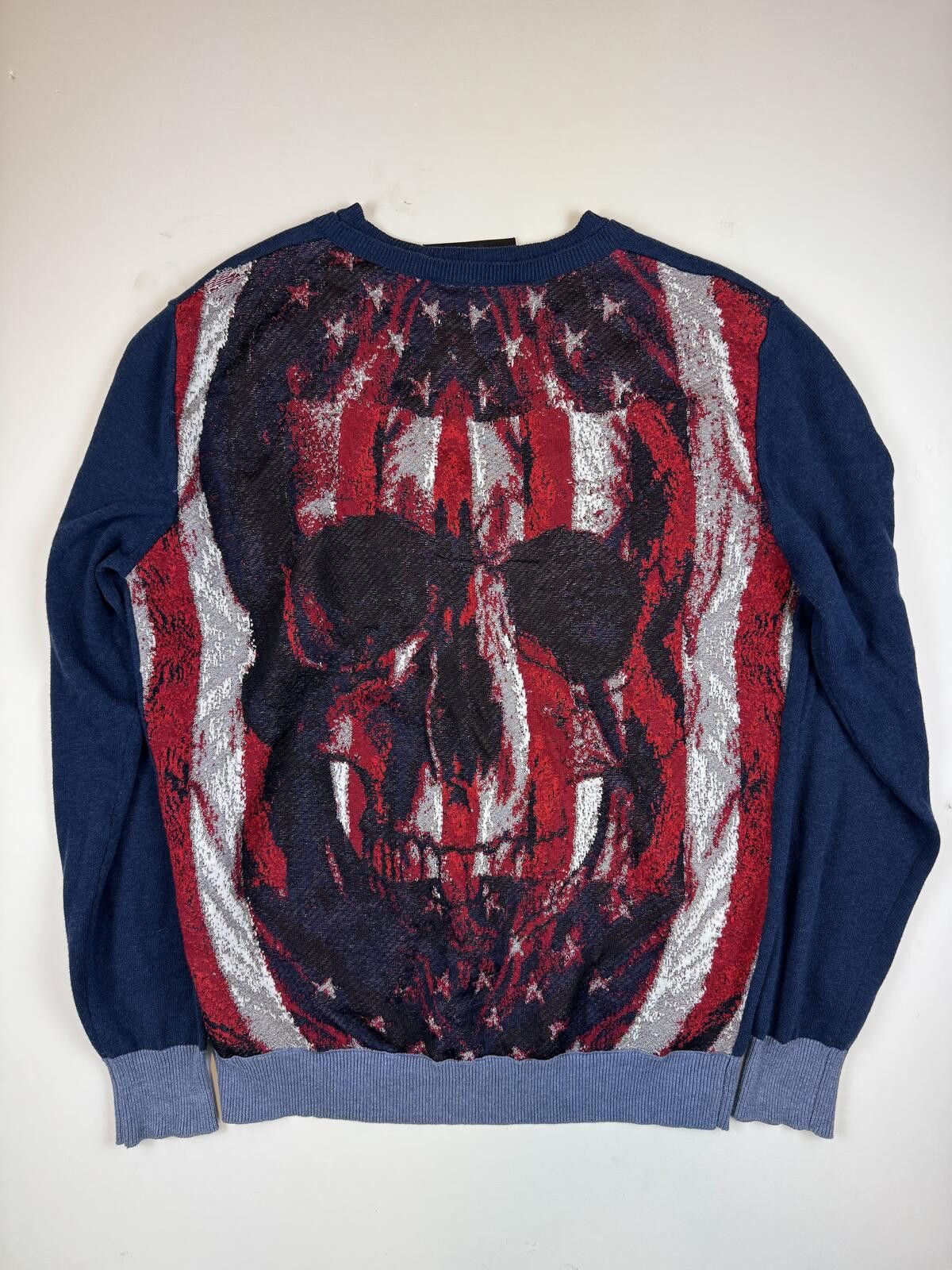 Philipp Plein Philipp Plein American Flag Skull Double Button Cardigan Size US M / EU 48-50 / 2 - 1 Thumbnail