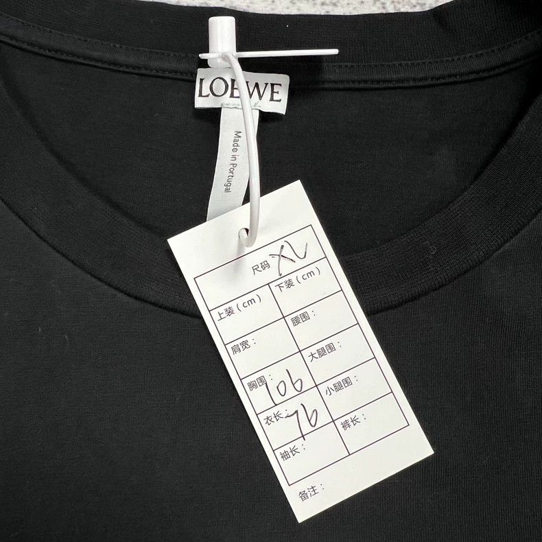 Loewe LOEWE Black embroidered logo short sleeves Size XL / US 12-14 / IT 48-50 - 2 Thumbnail