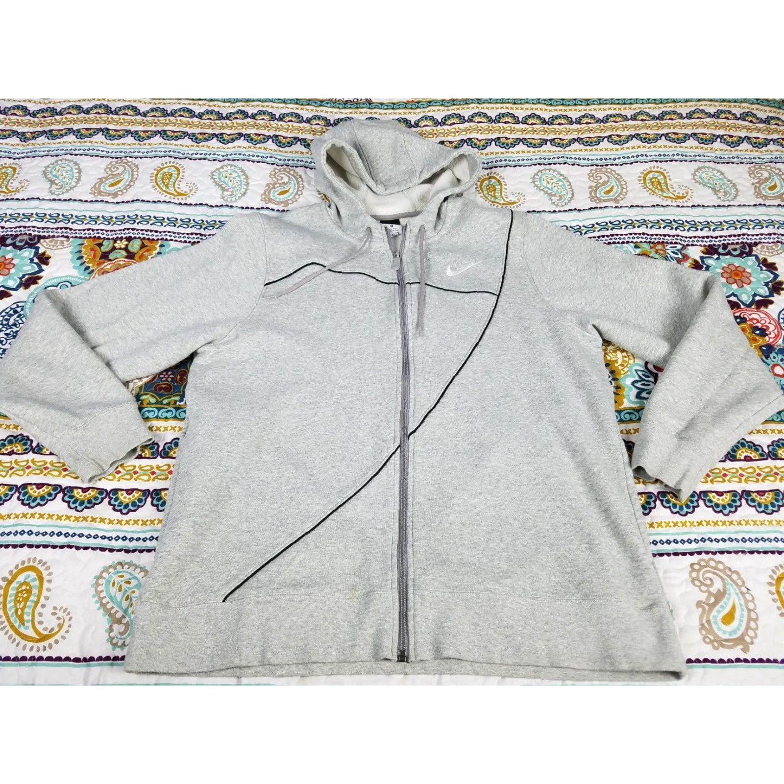 Nike VINTAGE Nike Air Heather Gray Full Zip Hoodie Sweatshirt Mens XL Size US XL / EU 56 / 4 - 2 Thumbnail