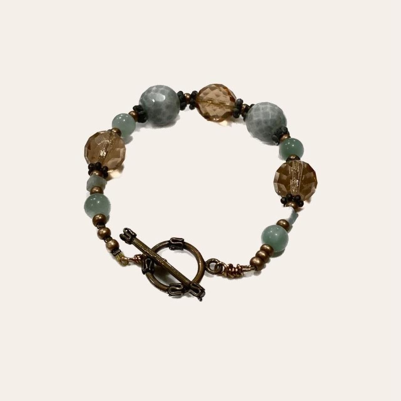 Handmade handmade real seaglass and copper bracelet Size ONE SIZE - 1 Thumbnail