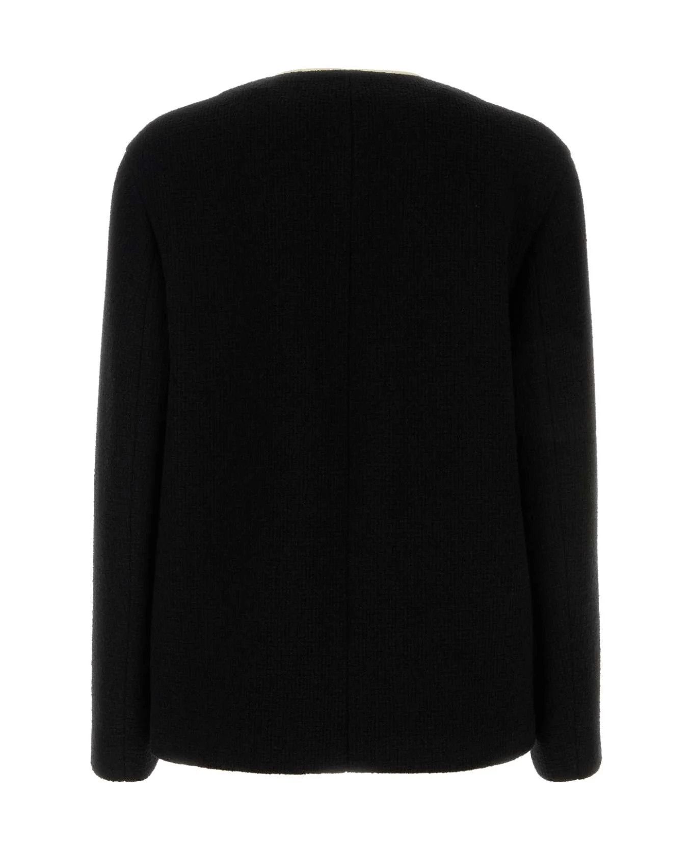 Gucci o1loc1c1125 810723 Fo Jacket Wool Boucle w/ Horn in Black Size US M / EU 48-50 / 2 - 2 Thumbnail