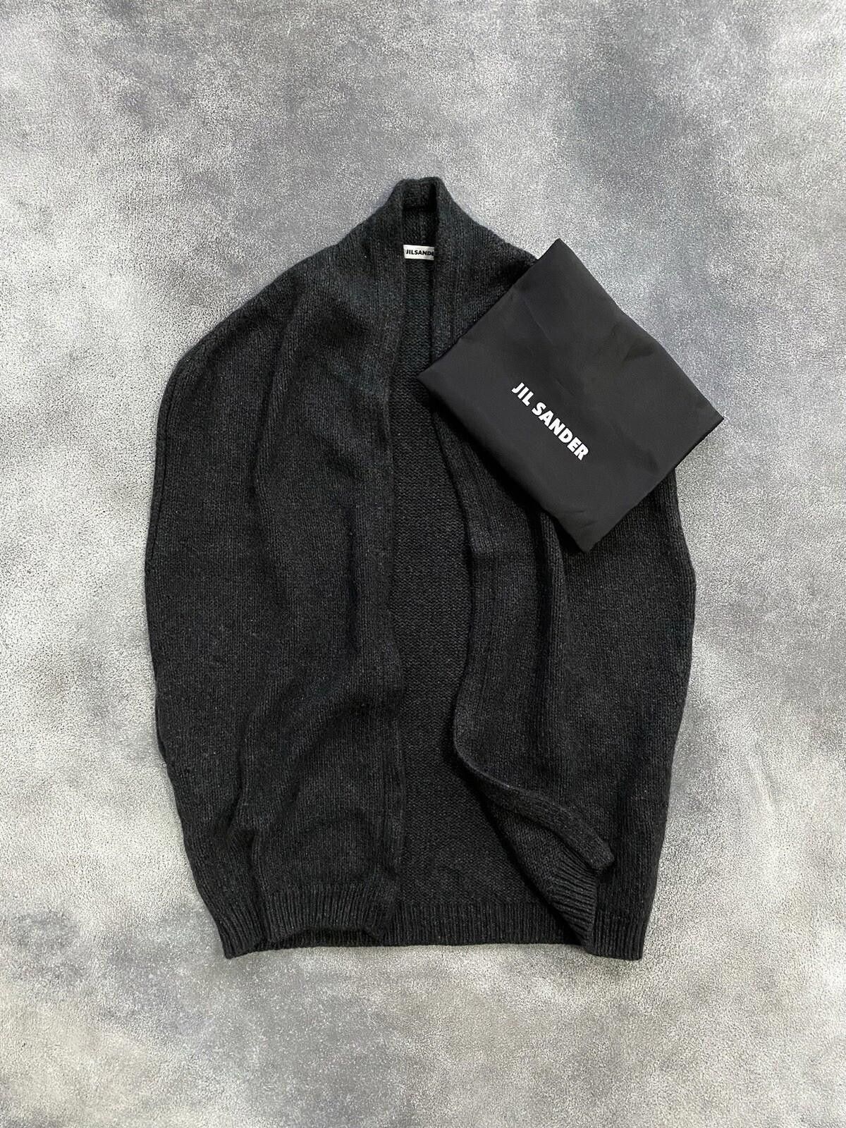 2017 Jil Sander 100% Cashmere Extra-Long Knit Cape Vest
