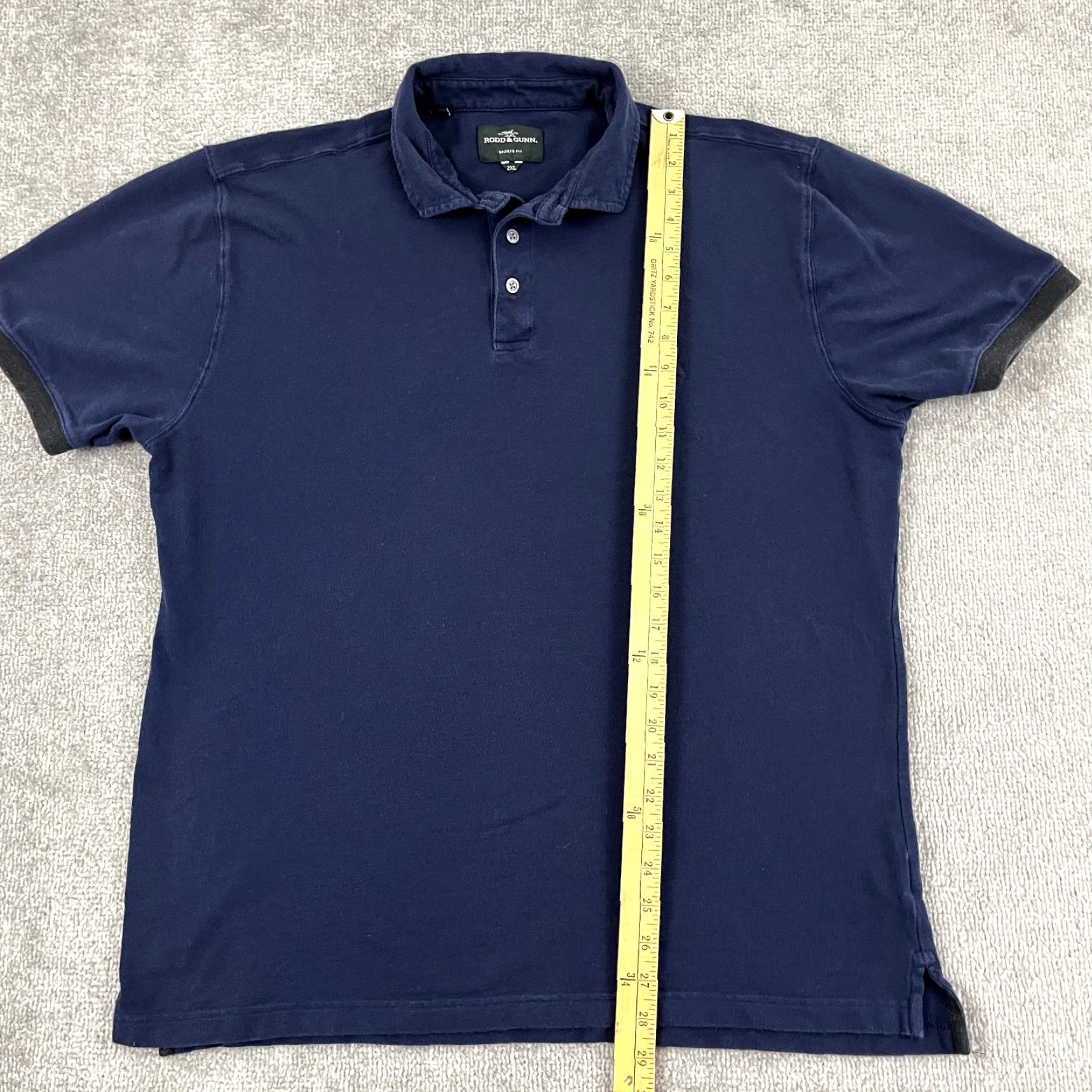 Rodd & Gunn RODD & GUNN Polo Shirt Mens 2XL XXL Sports Fit Blue Short Sleeve Preppy Casual Size US XXL / EU 58 / 5 - 4 Thumbnail