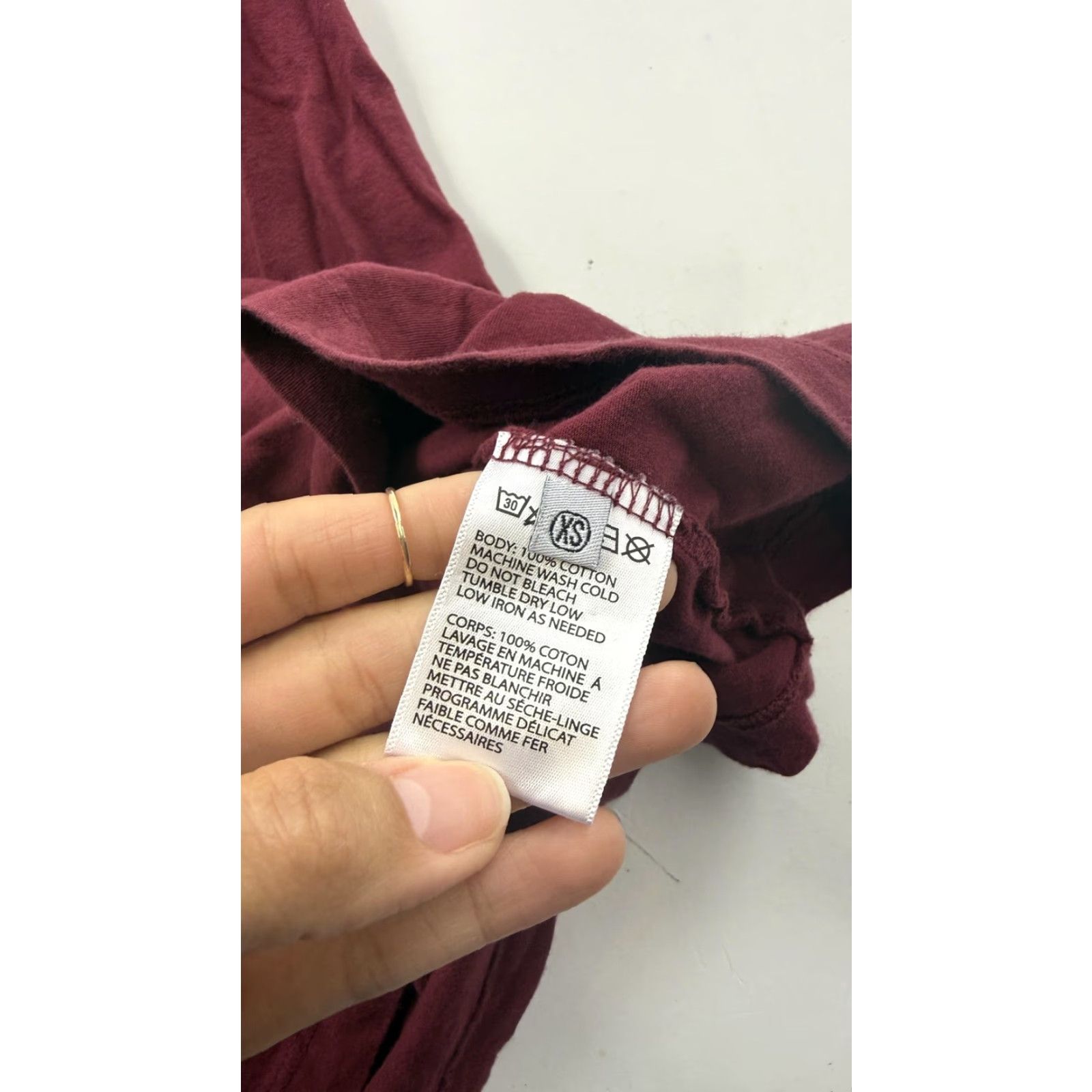 Urban Outfitters Urban Outfitters Dress Womens XS Burgundy Tie Front T-Shirt Short Sleeve Cotton Size XS / US 0-2 / IT 36-38 - 4 Thumbnail