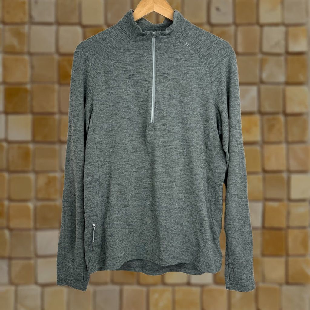 Lululemon Lululemon Half Zip Mens M Heather Green Pullover Athleisure Running Stretch Shirt Size US M / EU 48-50 / 2 - 1 Thumbnail