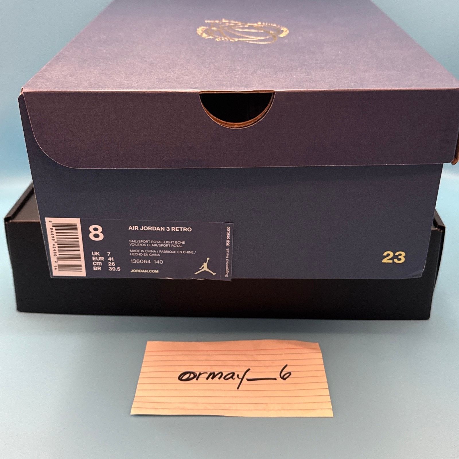 Jordan Brand Air Jordan 3 Retro International Flight m8 w9.5 Size US 8 / EU 41 - 8 Thumbnail