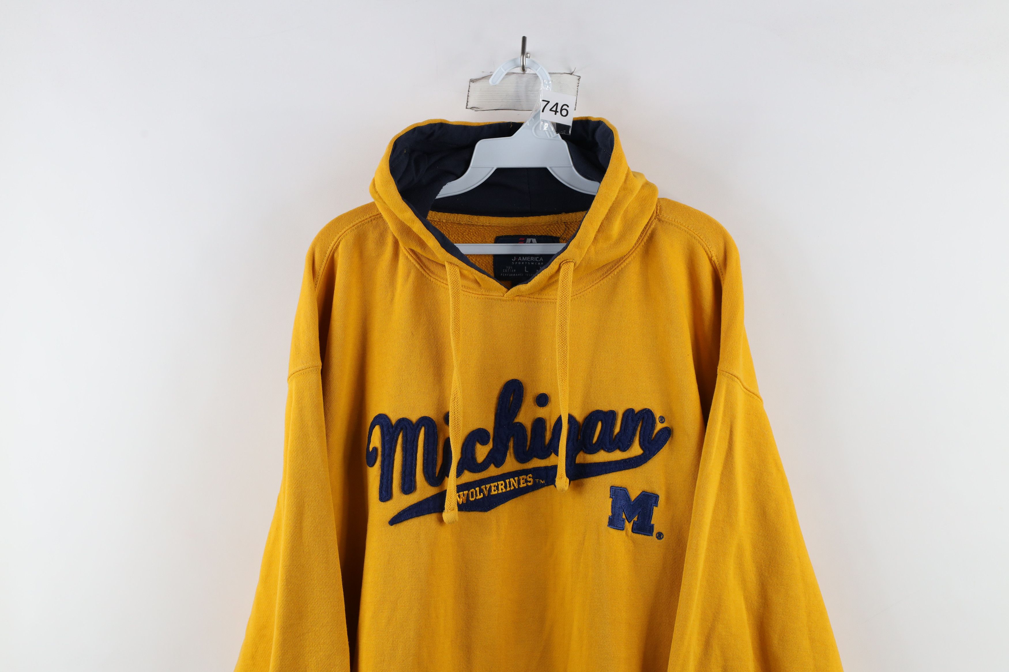 Vintage Vintage 90s Script University of Michigan Hoodie Sweatshirt Size US L / EU 52-54 / 3 - 2 Thumbnail