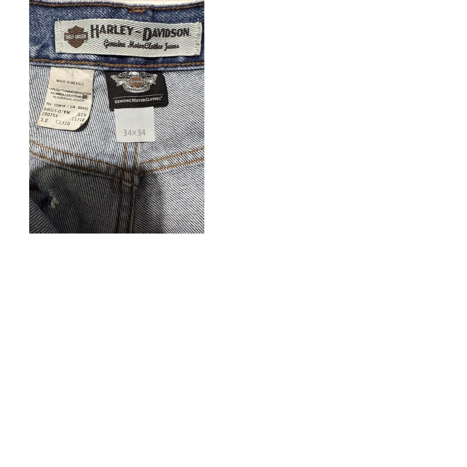 Harley Davidson Harley-Davidson Jeans Men Blue Relaxed Denim 34x34 Size 34 Regular Inseam 34 Size US 34 / EU 50 - 9 Thumbnail