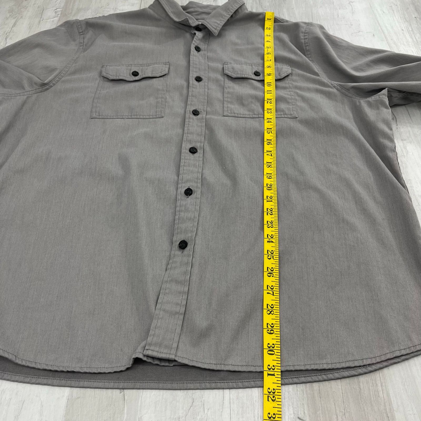 Wrangler Wrangler Men's 2XL Gray Short Sleeve Button Down Shirt Size US XXL / EU 58 / 5 - 8 Thumbnail