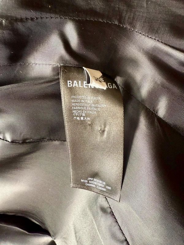 Balenciaga Balenciaga 2018 Black Cotton Hip Belted Spring Coat Size XS / US 0-2 / IT 36-38 - 6 Thumbnail