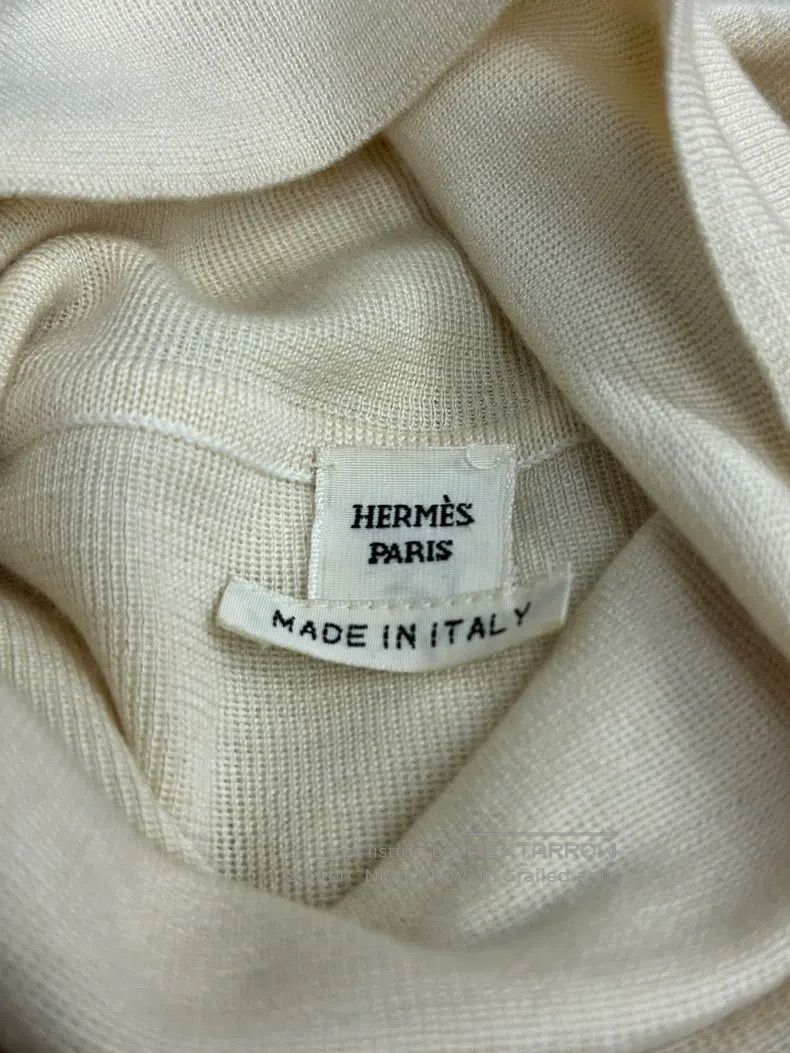 Hermes Hermes Silk Print Patch Cashmere High-Neck Sleeveless Top Size XS / US 0-2 / IT 36-38 - 4 Thumbnail