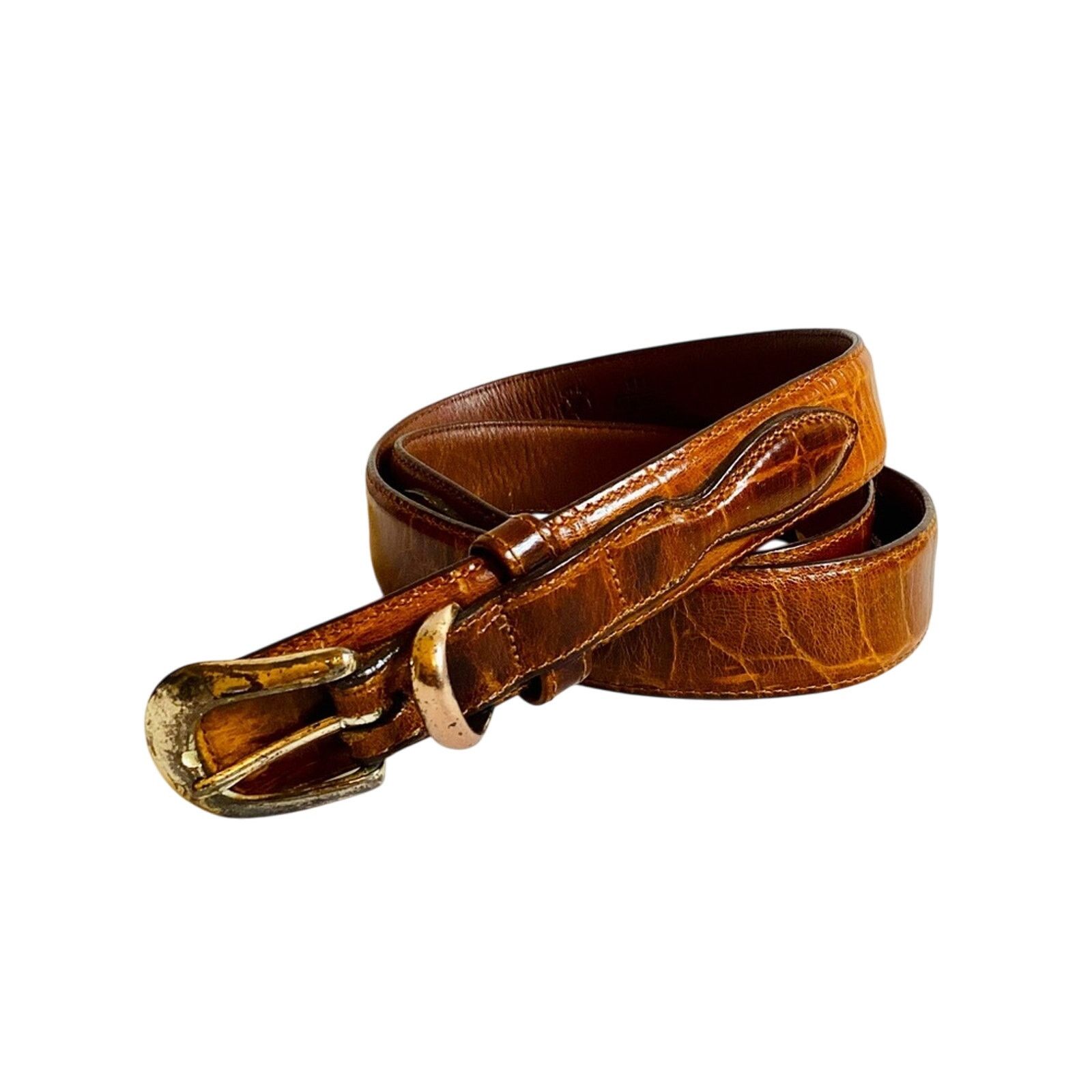 Lands' End Land’s End Leather Belt Size 40 - 1 Thumbnail