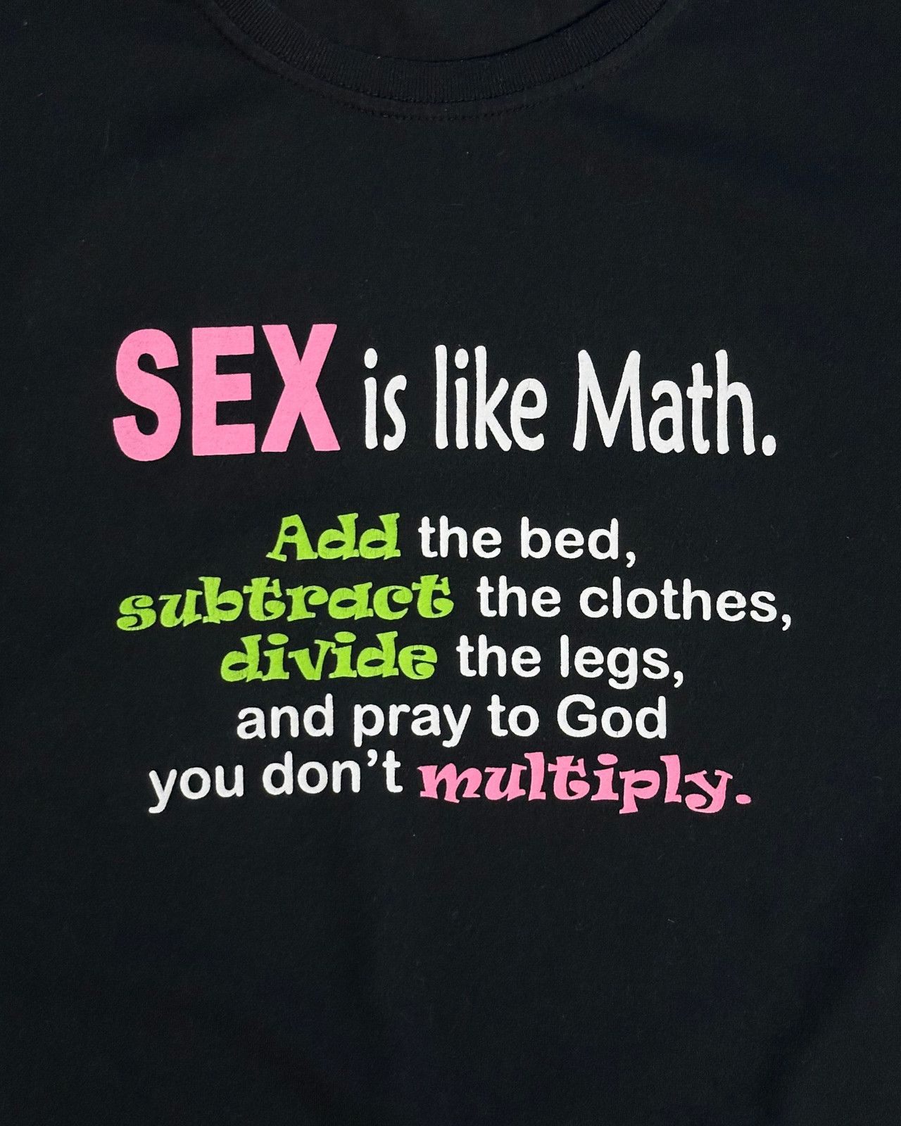 Vintage Vintage "Sex is like Math" Humor Funny Men's T-Shirt Medium Size US M / EU 48-50 / 2 - 3 Thumbnail