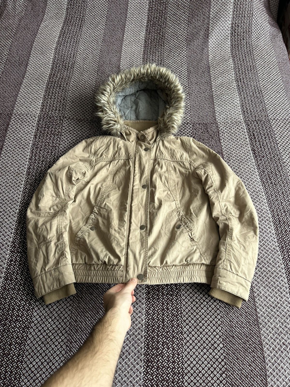 Japanese Brand Vintage Y2K Women Jacket Faux Fur Streetwear Japanese Style Size L / US 10 / IT 46 - 3 Thumbnail
