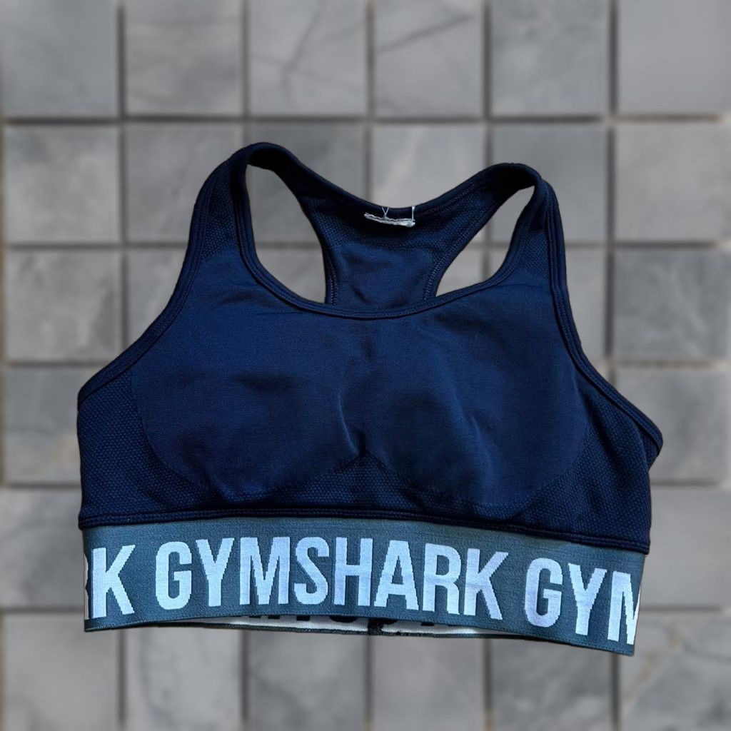 Gymshark Gymshark Sports Bra Womens S Black Logo Band Running Size ONE SIZE - 1 Thumbnail