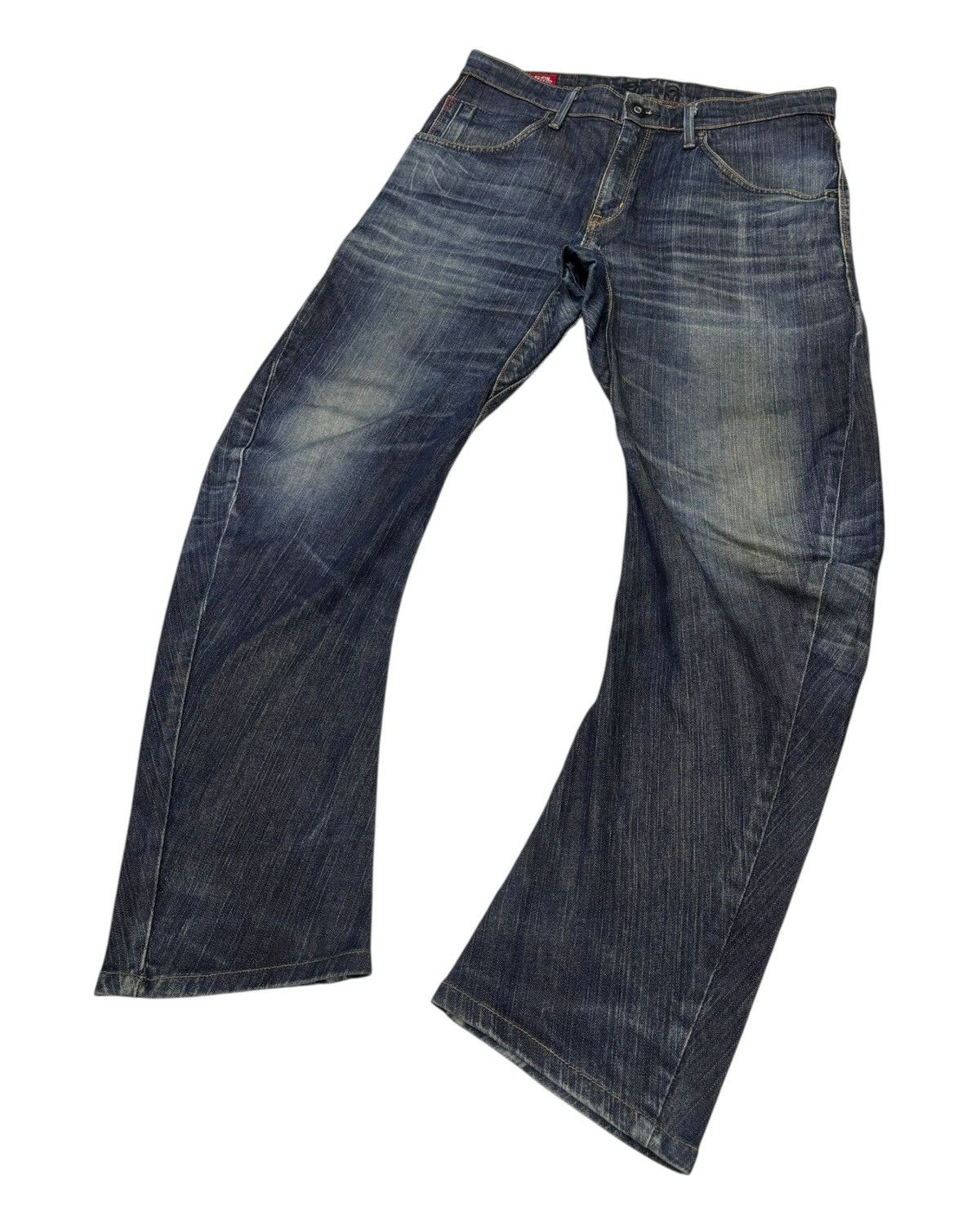 Kapital Edwin Blue Trip Curved Banana Cut Loose Jeans Size US 34 / EU 50 - 5 Thumbnail