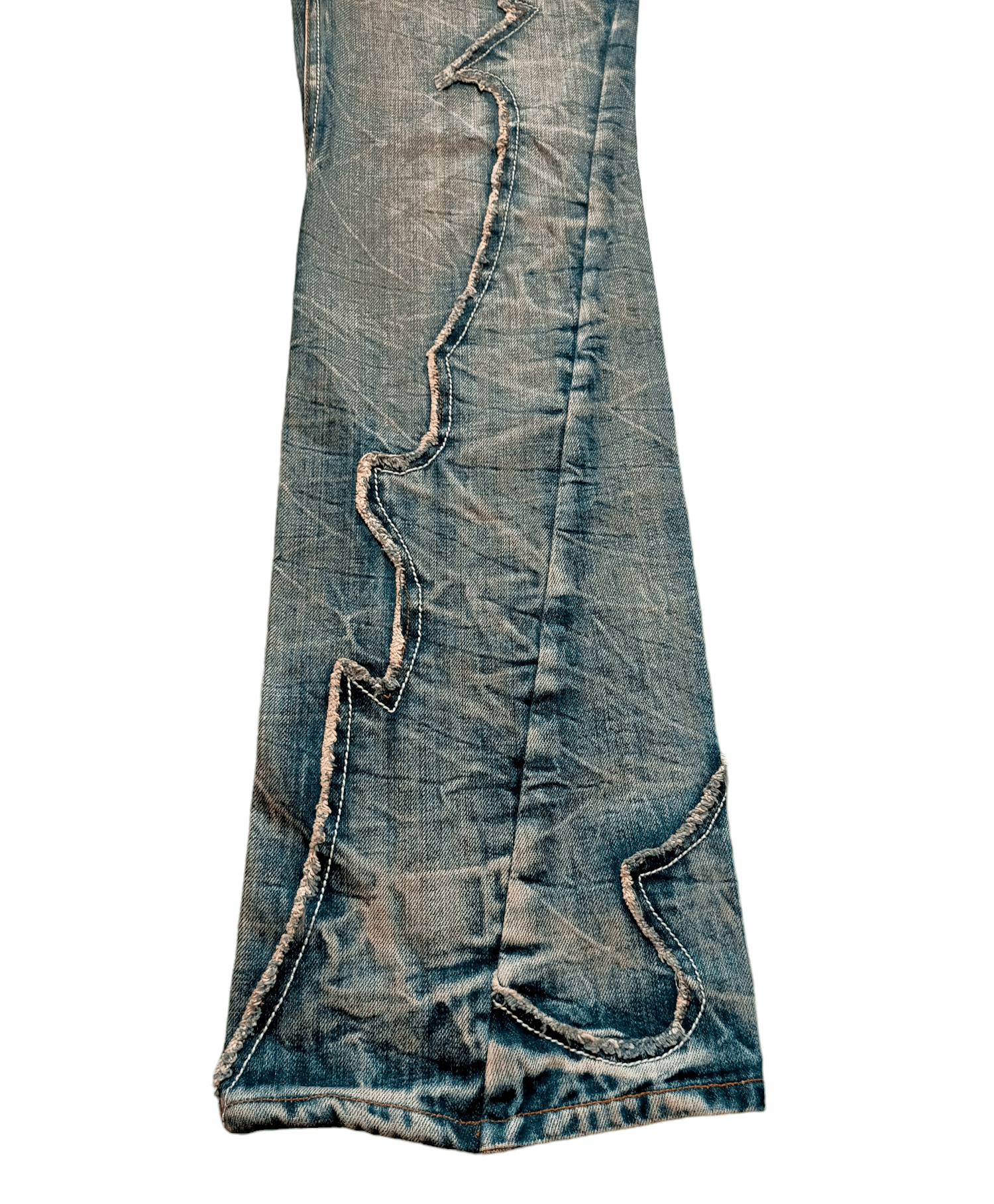 Hysteric Glamour Flare Jeans Semantic Design Acid Wash Boot cut Denim Size US 30 / EU 46 - 10 Thumbnail