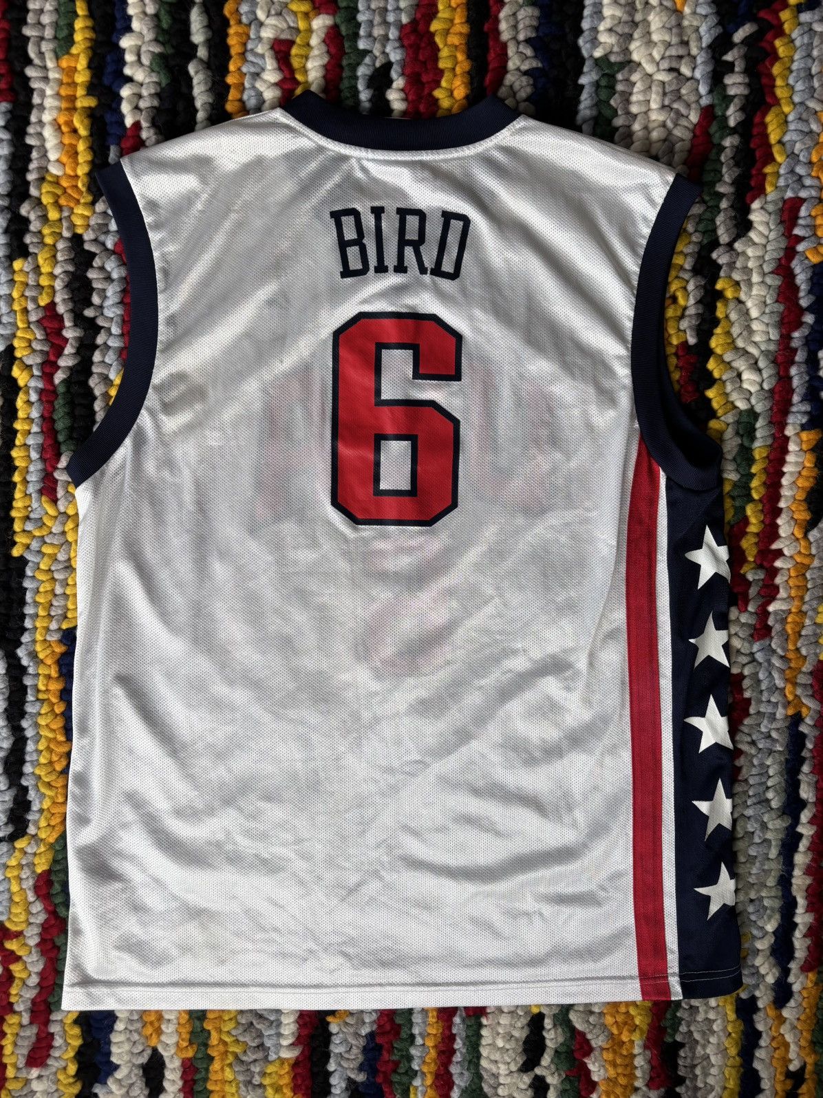 Reebok Vintage Team USA Basketball Jersey Bird #6 Size US XL / EU 56 / 4 - 2 Thumbnail