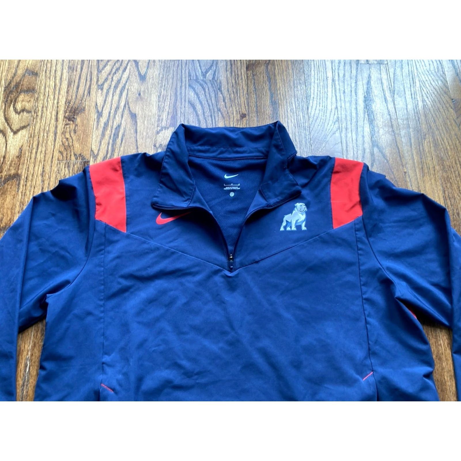 Nike Nike Jacket Mens Size Large Windbreaker Navy Blue Tech Samford Bulldogs Size US L / EU 52-54 / 3 - 2 Thumbnail