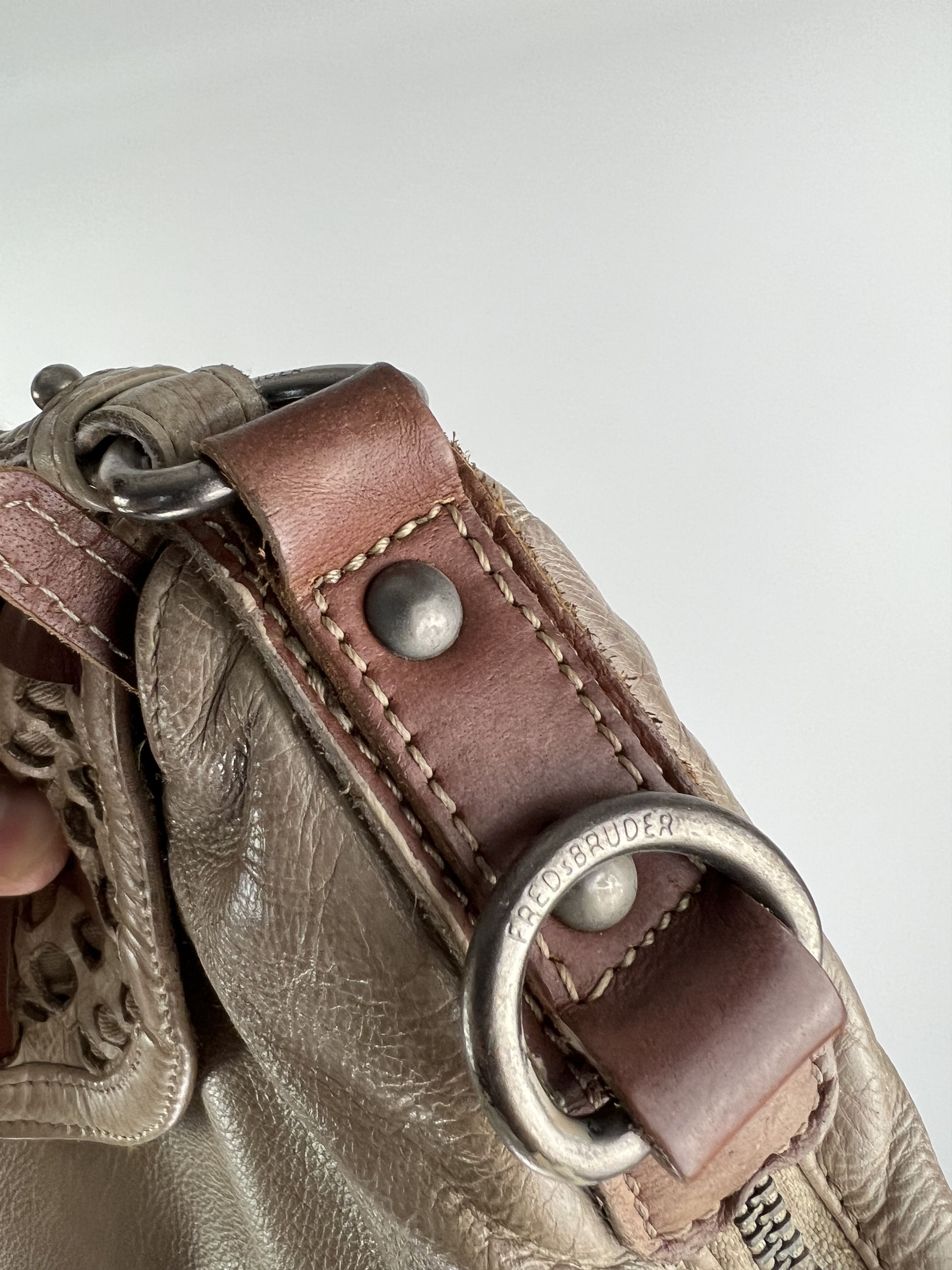 Designer Fredsbruder Brown Leather Crossbody Bag Size ONE SIZE - 20 Thumbnail